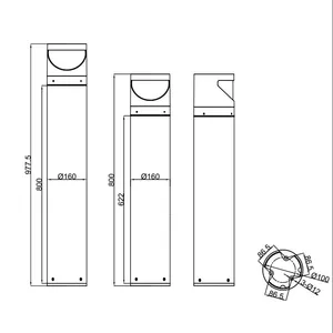 LED Pathway Bollard Light DLW-LED-047 thumbnail-4