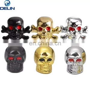 Red Eye Skull Model Air Valve Caps Plastic ABS Material Universal for Cars Truck Bike and Motorcycle thumbnail-1