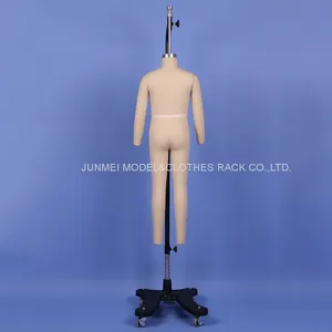 Fast Delivery Child Mannequins Fiberglass Dress Forms Covered With Fabric Tailor Mannequin Forms Size #120 thumbnail-5