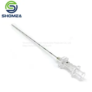 Shomea Customized Length 25G Electrolytic Polishing Stainless Steel Echo Needle With Plastic Huber Base thumbnail-2