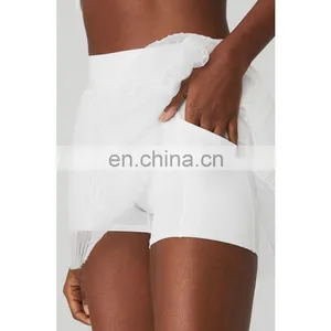 New Mini Pleated Tennis Skirt Sexy Mesh With Side Pocket Shorts Sports Fitness Skirt Women Golf Baseball Wear Apparel thumbnail-4