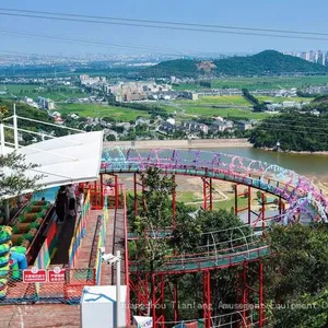 Scenic Area Large Glass Water Slide Net Red Project Outdoor Amusement Equipment Transparent High-altitude Rafting Manufacturers Customized thumbnail-4