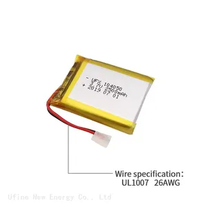 Chinese Battery Companies CustomizedWireless Battery UFX 104050 2500mAh 3.7V Lipo Battery 3.7 v 2500mAh thumbnail-4