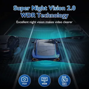 4K/2.5K Full HD Car Dash Camera for Cars, Built-in Wi-Fi GPS,Night Vision,Wide Angle Loop Recording,24H Parking Monitor thumbnail-4