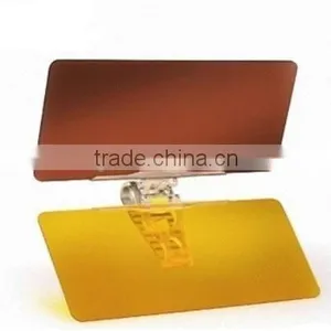 Hottest 2 in 1 Car Anti-Glare Sunshade Day Night Vision Mirror Glare Driving Clip Sun Visor AS SEEN ON TV thumbnail-2