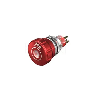 19mm 1no1nc 2no2nc Emergency Stop Push Button Ip67 for Charging Pile thumbnail-1