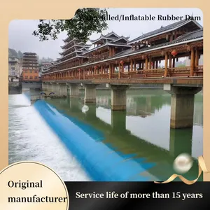 Reinforced Polyester Fabric Rubber Dam for Urban Landscape and Artificial Lake Construction thumbnail-1