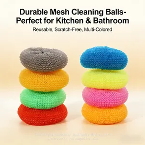 No-Scratch Plastic Scouring Balls - Safe for Dishes, Sinks & Kitchen Surfaces thumbnail-3