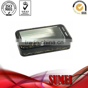 Square Metal Tin Box With Pvc Window thumbnail-1