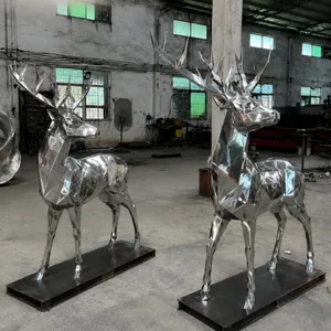Mirror Polished Stainless Steel Animal Sculpture thumbnail-2