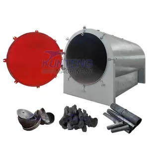 Charcoal Making Machine From Agricultural Waste Wood Bamboo Coconut Shell Horizontal Carbonization Furnace Charcoal Machine EPC thumbnail-1