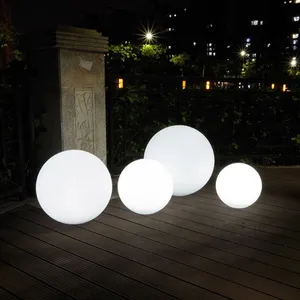 New Solar Garden Ball Light IP65 LED Three Color White Light RGB Adjustable Water-Resistant Solar Ball Light thumbnail-1