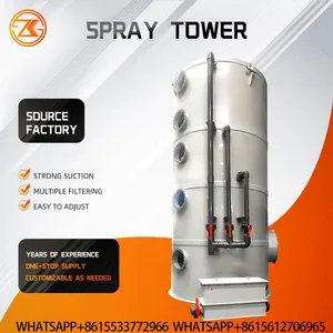 304 Stainless Steel Cyclone Hybrid Spray Tower Centrifugal Dust Paint Mist Removal High Temperature Flue Gas Washing Tower thumbnail-3