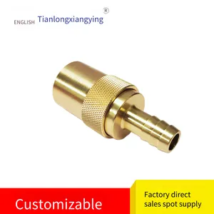 Tianlong Xiangying Mould Tljs506 Insertion Pipe Connector, Hardware Quick-insert Female Connector, American-style Copper Water Supply Connector for Hoses thumbnail-1
