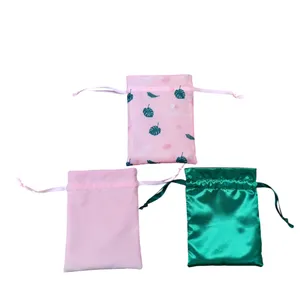 Satin Drawstring Pouches, Soft Fabric Gift Storage Bags, Portable Jewelry Cosmetic Small Item Organizer Sacks thumbnail-4