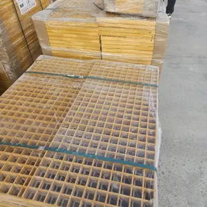 Kitchenware Plant FRP Grating Oil Corrosion Resistant Anti Slip Metal Workshop Floor Panel thumbnail-2