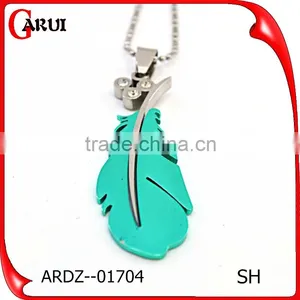 Custom Made Charms Wholesale Silver Feather Charm Pendants thumbnail-1