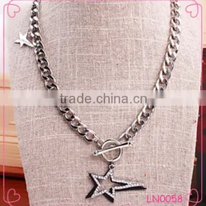 Newest Model Jewelry Silver and Gold Plated Thick Metal Chain Heavy Necklace thumbnail-1