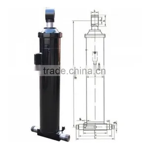 4TG-F180X5700ZZ Front End Telescopic Hydraulic Cylinder for Trailer Supplier's Choice thumbnail-1