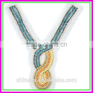 Garment Shop Interior Design Collars,Fashion OEM/ODM Europe Style Wood Bead Handmade Net Cloth False Collar thumbnail-1