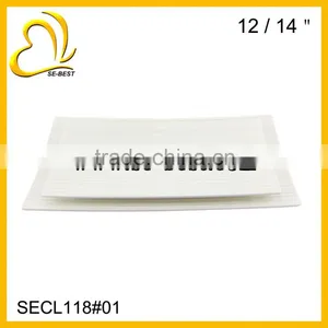 12/14" PURE WHITE PLATE; RECTANGLE PLATE thumbnail-1