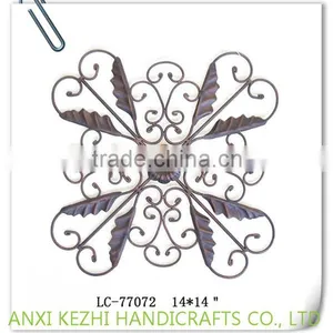 LC-80128 Wholesale Metal Iron Antique Hanging Craft Wall Decor With Tealight Holder thumbnail-4
