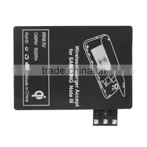 Qi Wireless Charger Receiver Card Black for Samsung Galaxy Note3 III N7100 Wholesale thumbnail-1