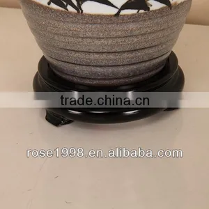 Stone Table Lamp in Brown Ceramic thumbnail-3