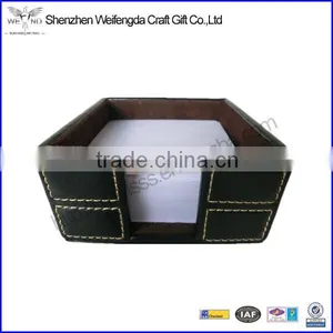 New Arrival Fashion Good Quality Black Leather Desk Notepad Holder thumbnail-1