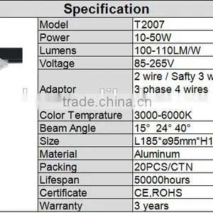 High Quality Track Light 20W 40W White Black AC85-265V thumbnail-3