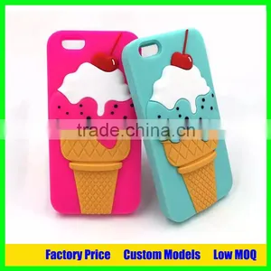 Factory Open Mold Customized Ice Cream Design Silicone Phone Case for Iphone 6 6plus Quality Choice thumbnail-1