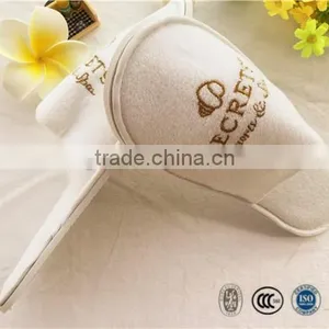Guestroom and Home Terry Towelling Slipper Closed Toe With Gold Embroidary Printing Bathroom Slippers thumbnail-4