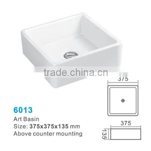 Hanging Ceramic Sink Above Counter Art Basin for Bathroom thumbnail-3