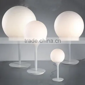 Decorative Hand Knitting Cover Glass Bedside Table Lamp With White Glass Lamp Shade thumbnail-6