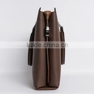 Reliable Men Bag Factory in Guangzhou, Cow Leather Tote Bag for Office Men thumbnail-4