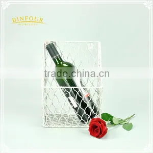 Metal White Wire Basket Stand Display Rack for Table thumbnail-1