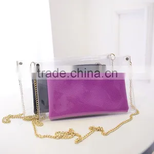 Fancy Newest Clear Pvc Mini Messenger Bag thumbnail-3
