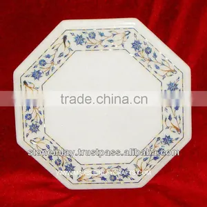 White Marble Micro Mosaic Inlay Coffee Table Top thumbnail-1
