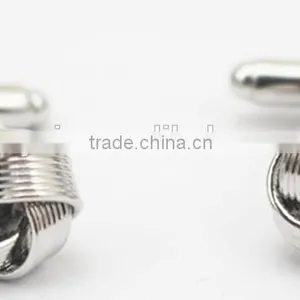 Factory Supply Top Quality Cheap Copper Metal Silk Knot Cufflinks thumbnail-1