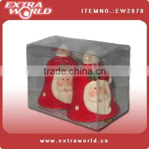 Bell Shape Santa Ceramic Decorative Salt and Pepper Shakers thumbnail-1