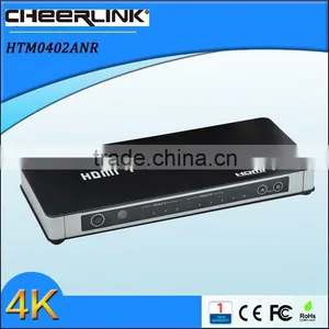 CHEERLINK 3D Supported 1080P 4*2 HDMI True Matrix / Full HD HDMI Switcher 4X2 w/ RS232 Function thumbnail-1