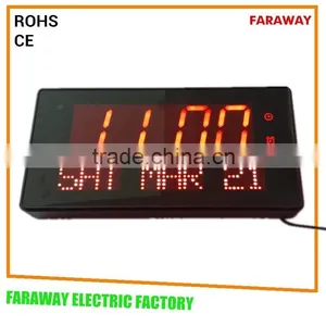 Black Plastic Led Digital Clock With Calendar and Week thumbnail-1