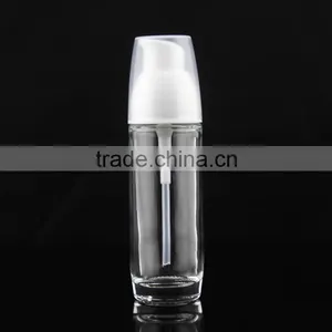 Hot Selling Cosmetic Glass Bottle With White Pump thumbnail-2