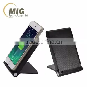 High Quality Fast QI Wireless Charger Pad Charger Dock With 3 Coils Foldable Stand for All Smart Phones thumbnail-1