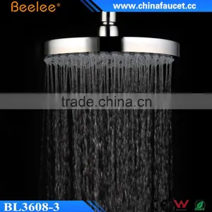 Beelee Round Brass Shower Rubber Nozzle Filtered High Flow Shower Head thumbnail-1