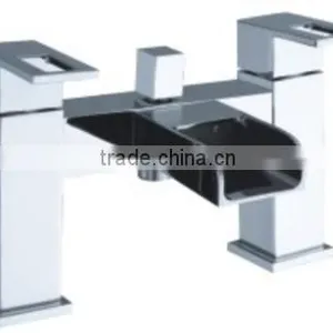 Eurostyle Deck Mount Two Handle Waterfall Bath Shower Mixer Tap(Q14101) thumbnail-1