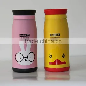 Cartoon Stainless Steel Vacuum Office Cup and Straw for Wholesale thumbnail-4