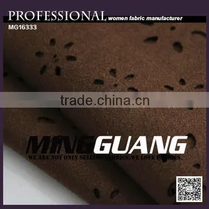 Fashional Young Lady's100% Polyester Punching Suede Fabric Hot Sell in Europe thumbnail-6