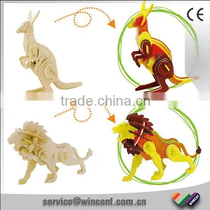 Childrens DIY Wooden Drawing 3D Puzzle thumbnail-1