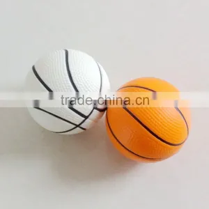 pu Foam Basketballs White and Orange Basketball Stress Ball thumbnail-3
